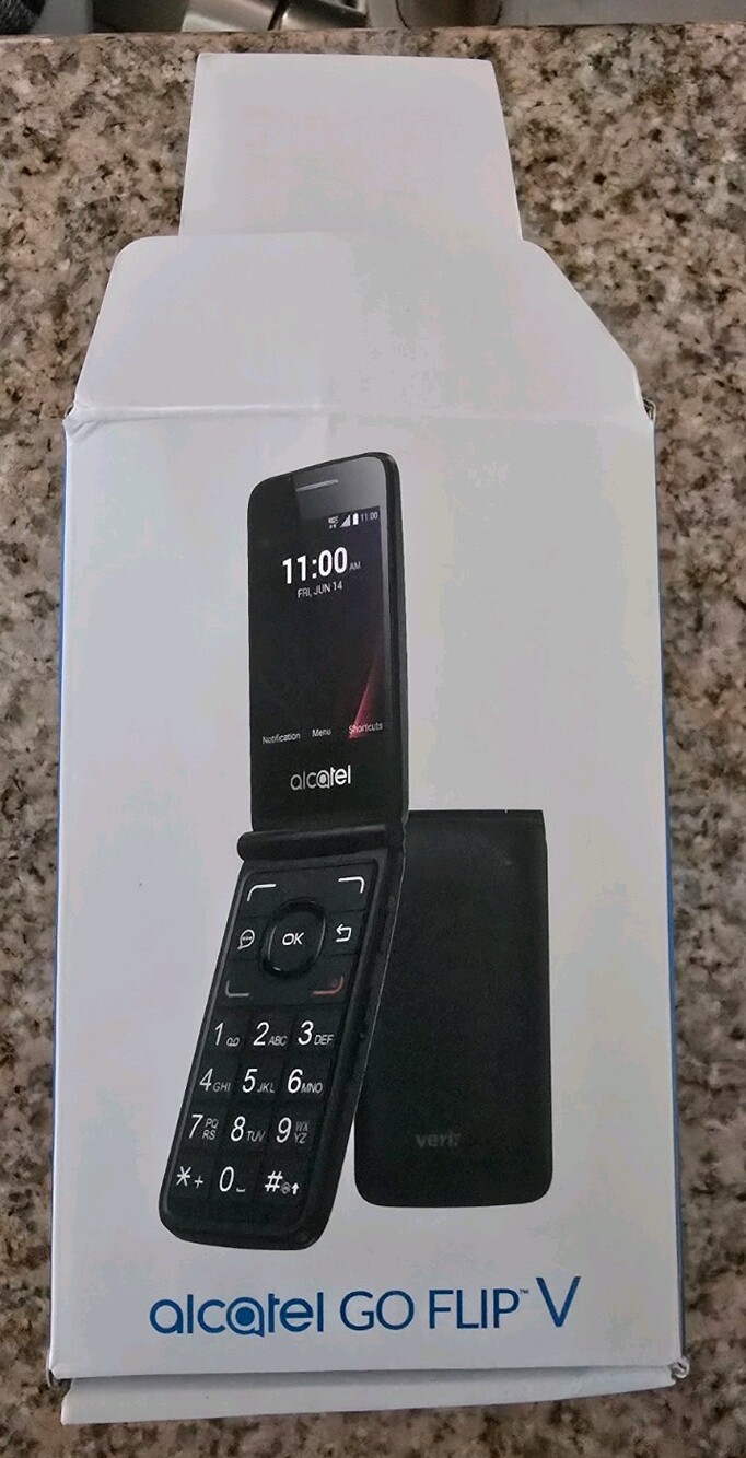 Alcatel GO FLIP V 4051s Verizon Unlocked 4G LTE Camera Flip Phone Open Box
